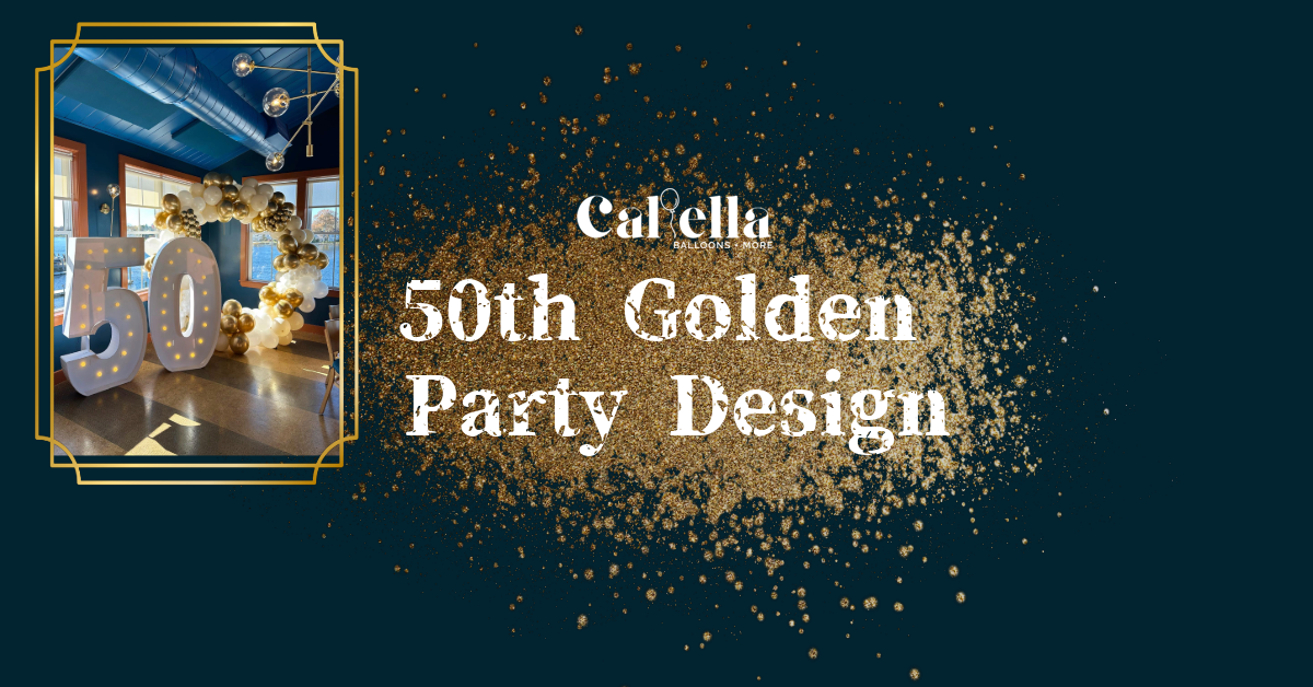 50th golden party design by caliella