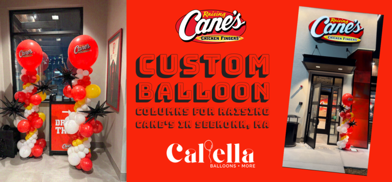 Read more about the article Custom Balloon Columns for Raising Cane’s in Seekonk, MA