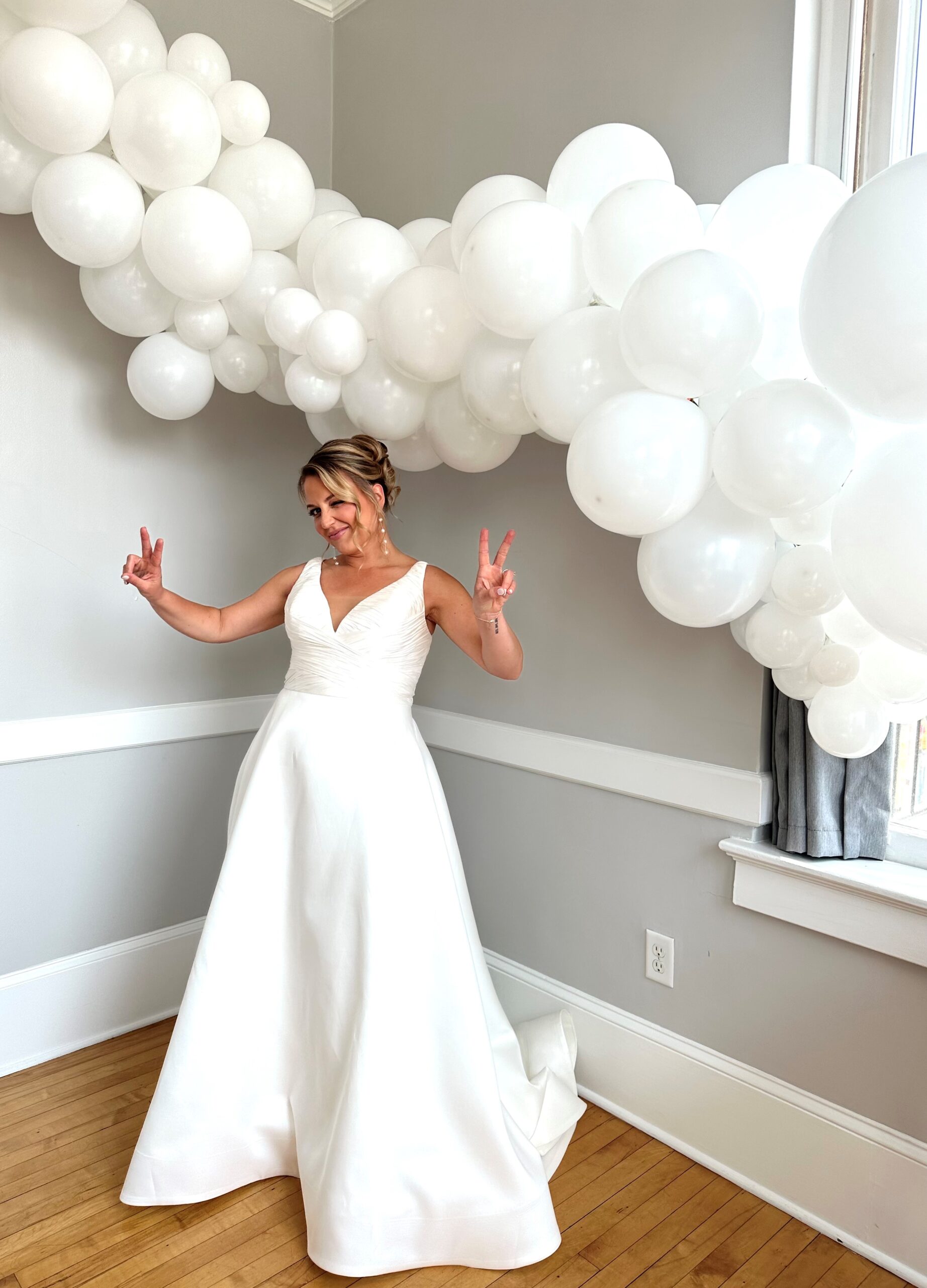 Bridal balloon garland by Caliella Rhode Island