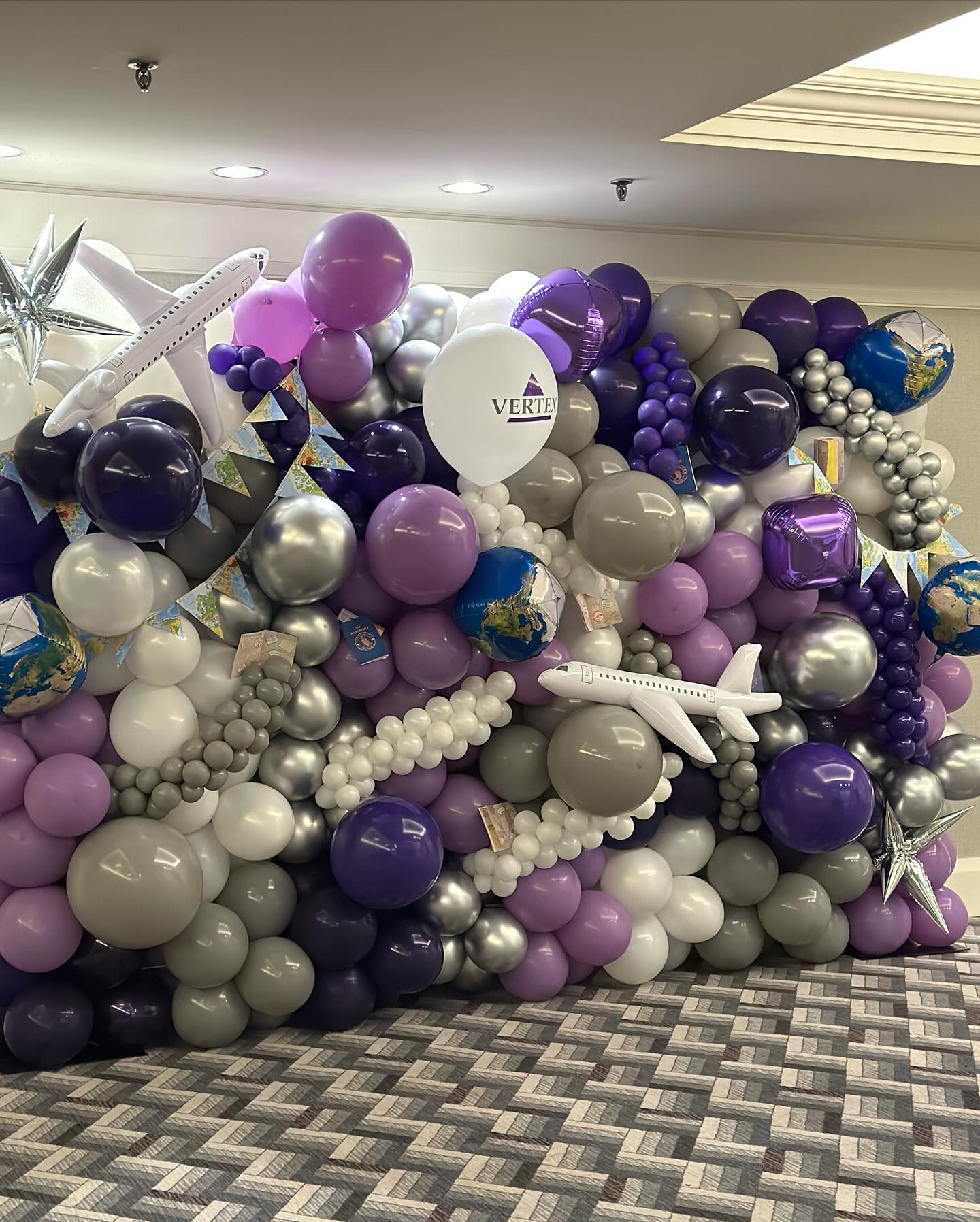 Corporate balloon wall installation by Caliella Rhode Island