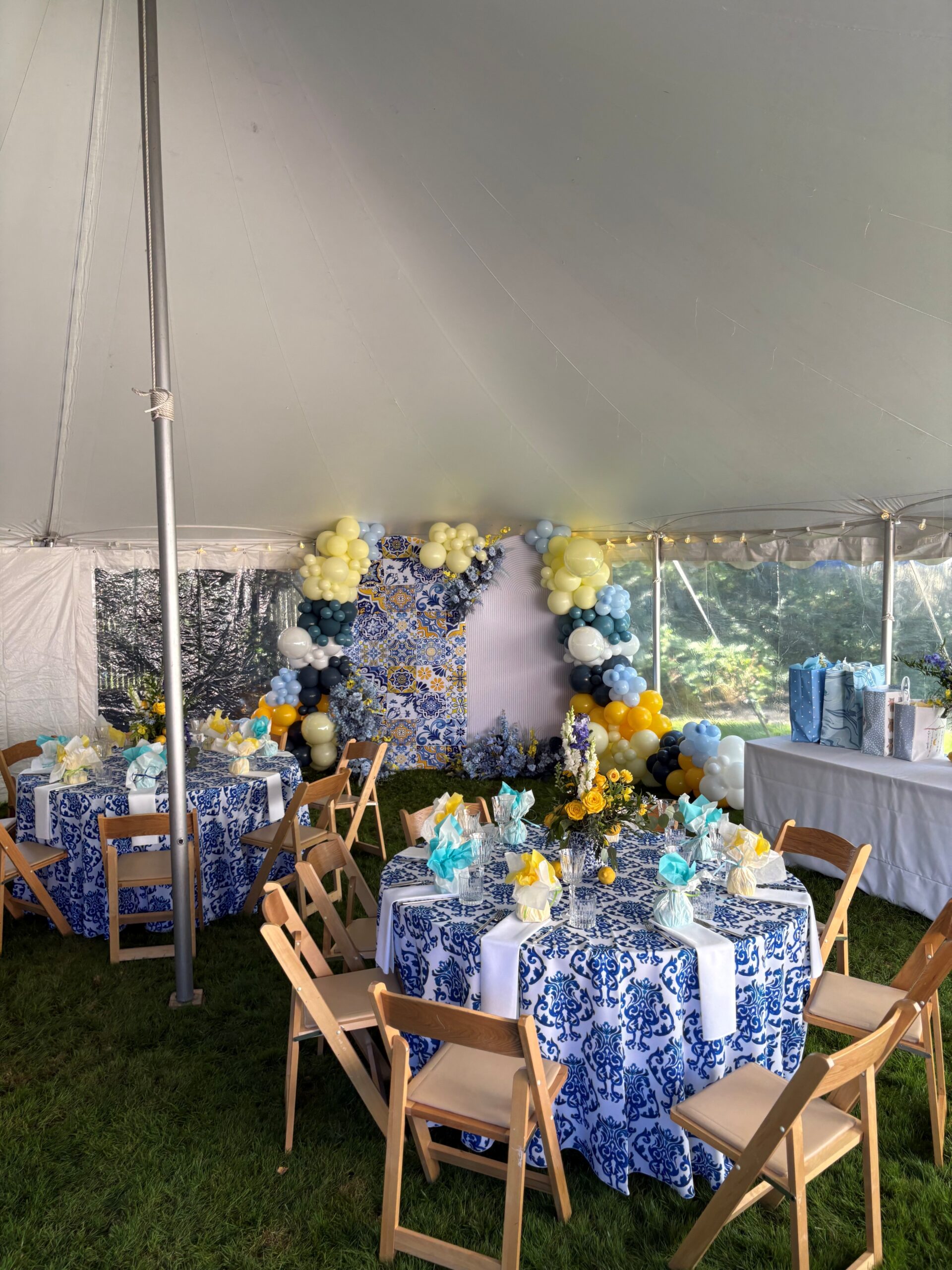 Baby shower balloon party decor Newport RI by Caliella