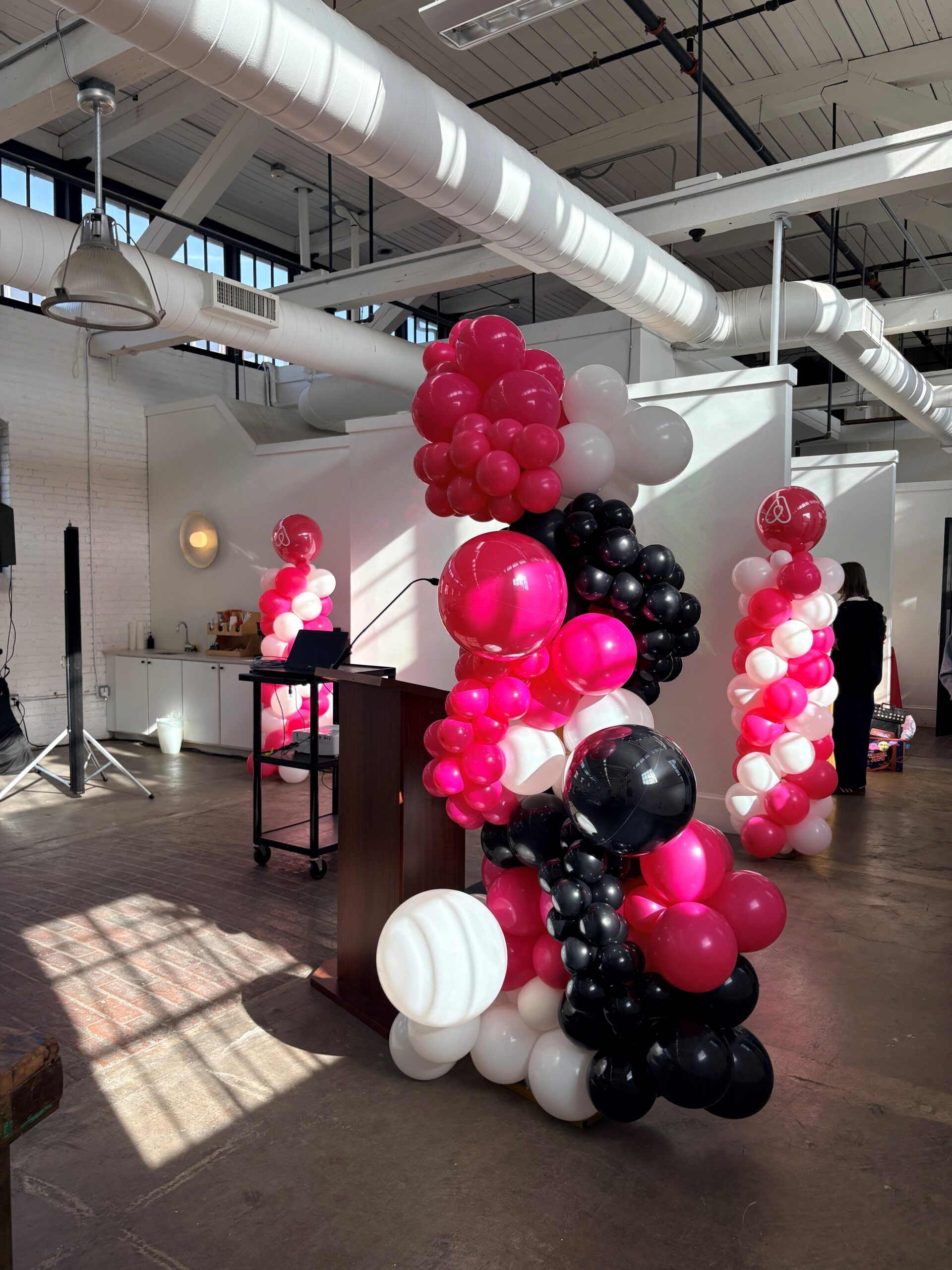 Airbnb corporate balloon installation by Caliella Rhode Island