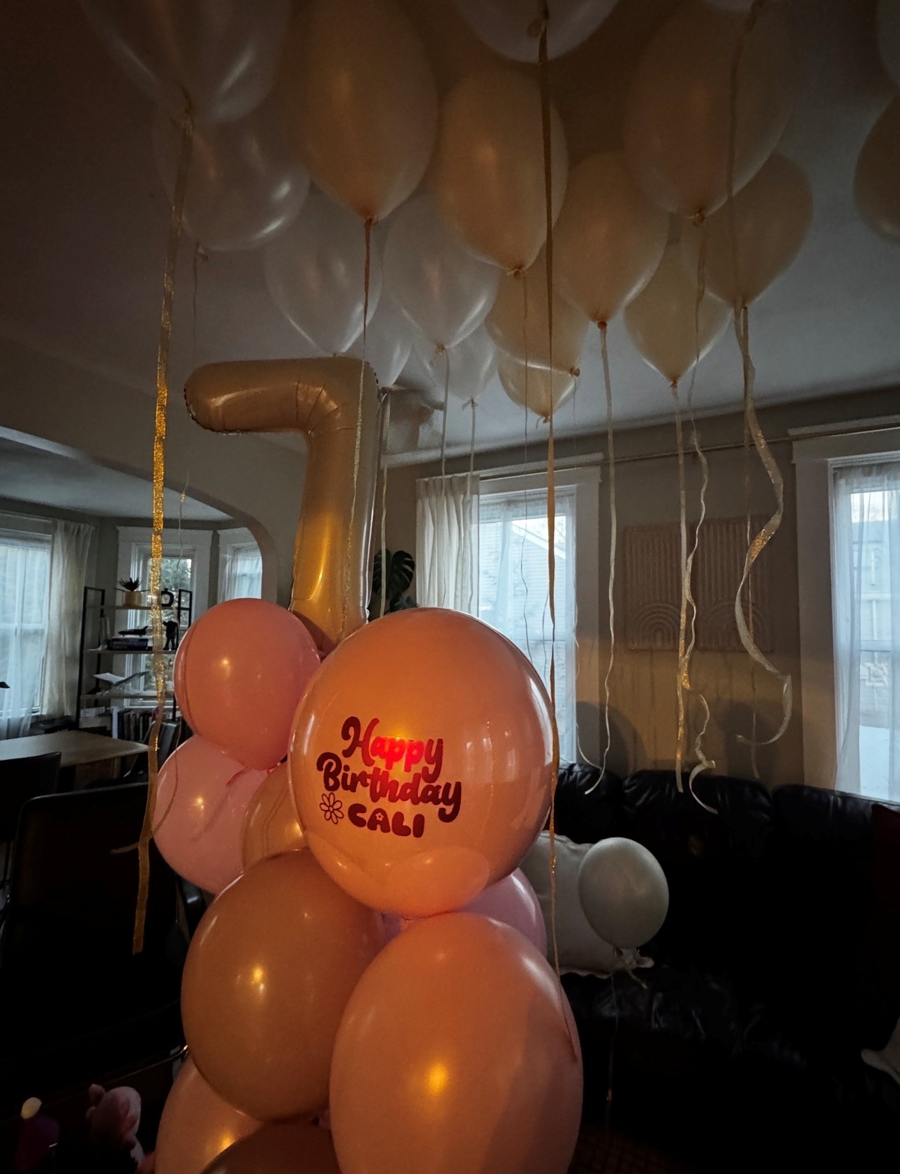 Custom helium balloon bouquet by Caliella Rhode Island
