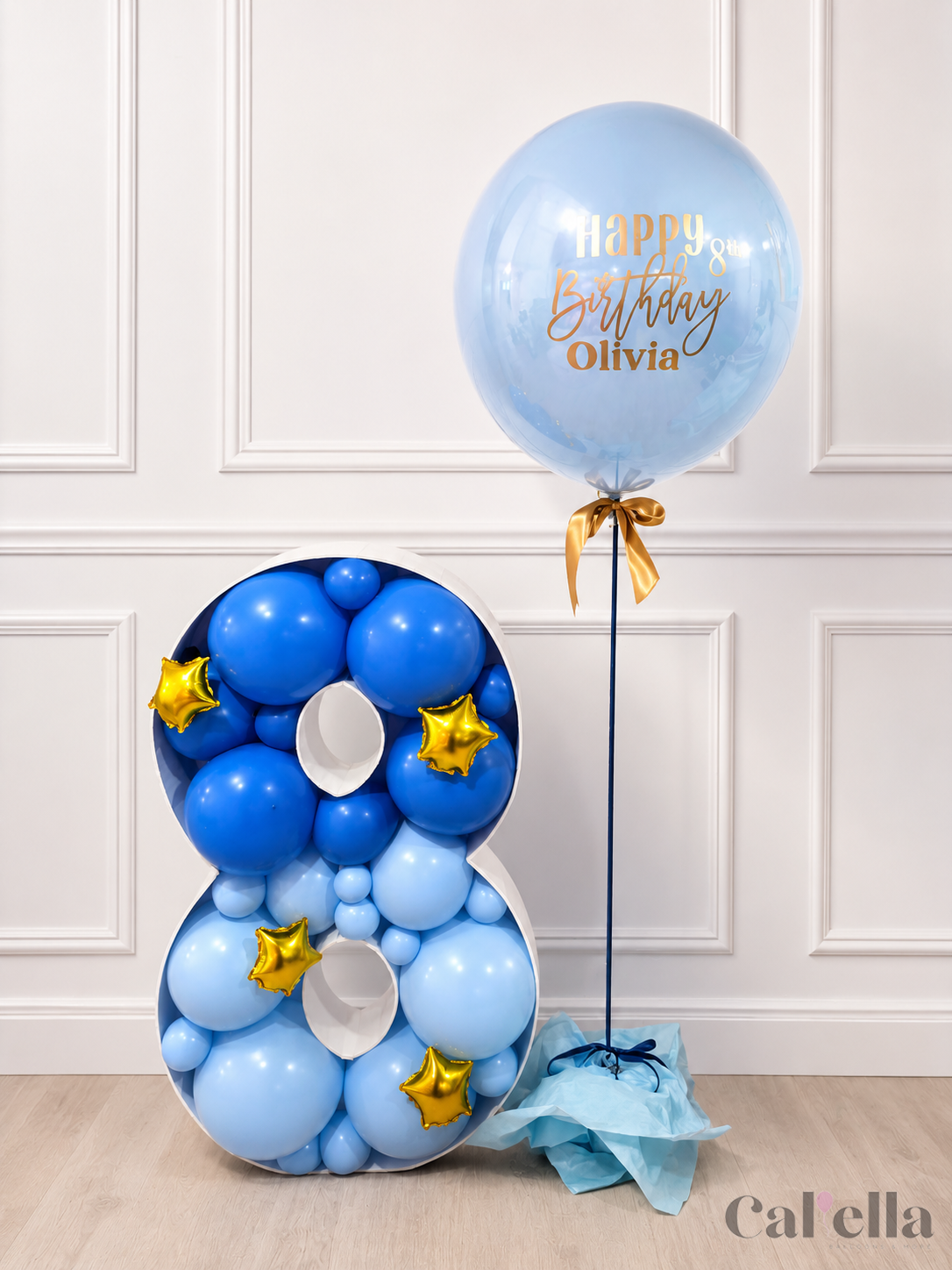 Birthday number package balloon garland by Caliella